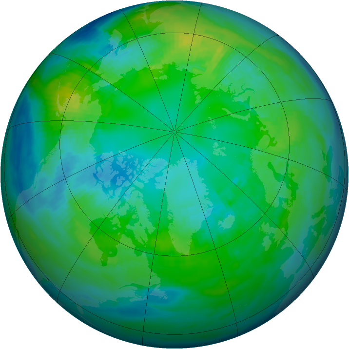 Arctic ozone map for 23 October 1984